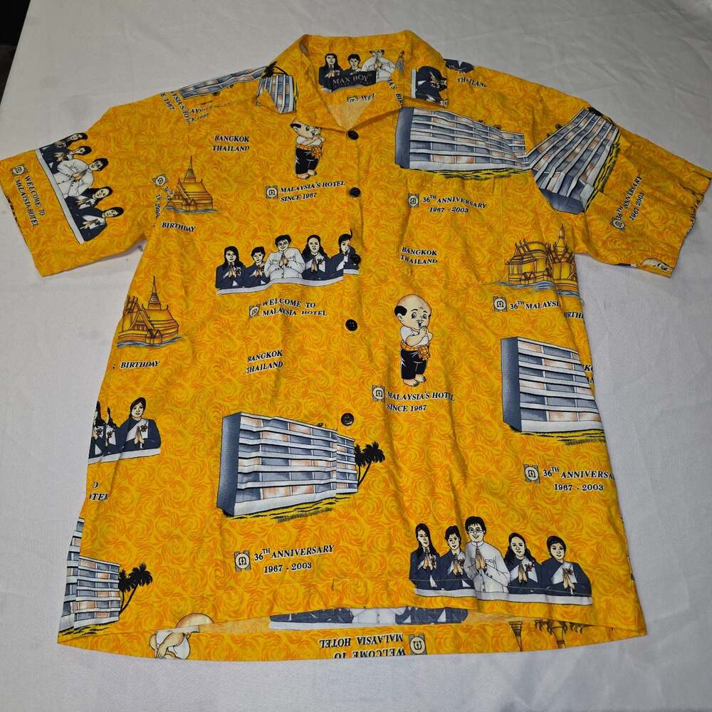 Vintage Malaysia Hotel 36th Anniversary 2003 Button Down Shirt all over print AO